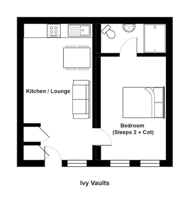 Unique 1 Bedroom Apartment-บาธ ภายนอก รูปภาพ